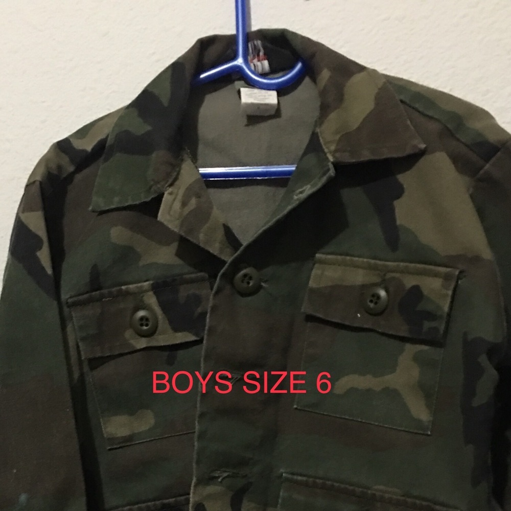 Real camouflage “Battle Dress Uniform” boys size 6